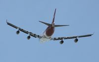 VH-OJD @ BNE - Tail view of Qantas 747 - by rkc62