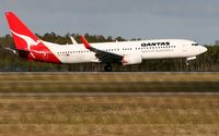 VH-VYG @ BNE - Qantas 738 Australind touchdown at Brisbane - by rkc62