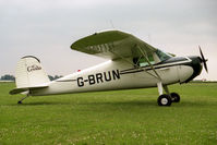 G-BRUN @ EGTC - Cessna 120 at Cranfield.  One of the old 'tail draggers' built in 1946. - by Malcolm Clarke