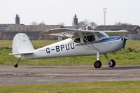G-BPUU @ EGCF - Cessna 140 at Sandtoft Airfield, UK. - by Malcolm Clarke
