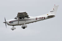 G-VIPA @ EGNT - Cessna 182S Millennium Skylane on approach to rwy 25 at Newcastle Airport, UK. - by Malcolm Clarke