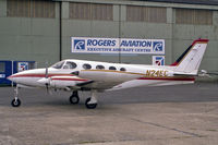 N24EC @ EGTC - Cessna 340A at Cranfield Airport, UK in 1988. - by Malcolm Clarke