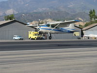 N4809E @ SZP - Cessna 180K SKYWAGON, Continental O-470-S 230 Hp, landing Rwy 22 - by Doug Robertson
