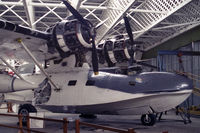 G-BLSC @ EGSU - Consolidated PBY-5A Catalina (28). Carrying display reg JV928. Owned at that time by Plane Sailing and seen here at the Imperial War Museum, Duxford in 1987. - by Malcolm Clarke