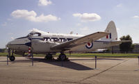 VP952 @ EGWC - De Havilland DH-104 Devon C2.  At RAF Cosford Aerospace Museum. - by Malcolm Clarke