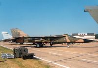 71-0886 @ MHZ - F-111F of the 492nd Tactical Fighter Squadron/48th Tactical Fighter Wing based at Lakenheath on display at the 1988 Mildenhall Air Fete. - by Peter Nicholson
