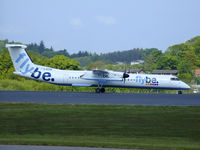 G-ECOD @ EGPH - Flybe Dash8Q-402 about to depart runway 06 for BHX - by Mike stanners
