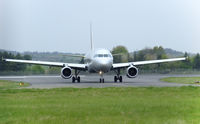 D-AGWJ @ EGPH -  head on shot of Germanwings A319 Taxiing off runway 24 - by Mike stanners