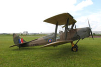 G-ANON @ EGCJ - De Havilland DH-82A Tiger Moth II.  T7909 at Veteran and Vintage Day, Sherburn-in-Elmet. - by Malcolm Clarke