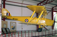 BB807 - De Havilland DH-82A Tiger Moth II at the Southampton Hall of Aviation, UK in 1992. - by Malcolm Clarke