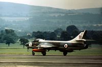 XE656 @ EGCD - Hunter F.6 of 4 Flying Training School displayed at the 1973 Woodford Airshow. - by Peter Nicholson