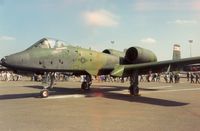 80-0195 @ MHZ - Another view of the 510th Tactical Fighter Squadron A-10A Thunderbolt in the static park of the 1988 Mildenhall Air Fete. - by Peter Nicholson