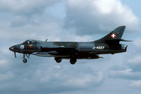 J-4027 @ EGVA - arrival of the Patrouille Suisse for the IAT 1993. - by Joop de Groot