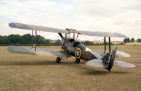 G-ANKT @ EGTH - De Havilland DH-82A Tiger Moth II. At Old Warden's Battle Over Britain Display in 1990 - by Malcolm Clarke