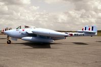 G-VIDI @ EGSU - De Havilland Venom FB50 (DH-112) at Duxford Airfield, UK. - by Malcolm Clarke