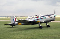 G-BCIW @ EGSU - De Havilland DHC-1 Chipmunk 22 at Duxford Airfield, UK in 1986. - by Malcolm Clarke