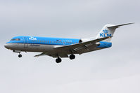 PH-KZW @ EGNT - Fokker 70 (F-28-0070) on approach to rwy 25 at Newcastle Airport, UK. - by Malcolm Clarke