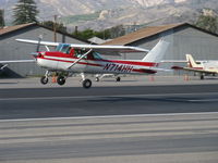 N714HH @ SZP - 1977 Cessna 150M, Continental O-200 100 Hp, landing Rwy 22 - by Doug Robertson