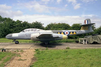 WM224 @ EGSX - Gloster Meteor TT20. Carrying the false registration WM311 at North Weald Airfield. - by Malcolm Clarke
