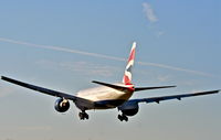 G-VIIW @ KORD - British Airways Boeing 777-236,BAW295 on final 27L, arriving from EGLL. - by Mark Kalfas