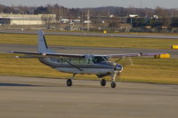N218PA @ CID - Taxiing to Landmark FBO after a very short landing on Runway 27 - by Glenn E. Chatfield