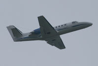 F-GGGA @ EGNR - Departing Hawarden in truly dismal weather. - by MikeP