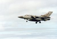 ZE296 @ EGQS - Tornado F.3 of 43 Squadron based at RAF Leuchars on final approach to Lossiemouth in May 1995. - by Peter Nicholson