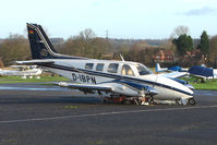 D-IBPN @ EGTR - Air Charter Bemen's Beech Baron remains at Elstree after its landing incident earlier in the year - by Terry Fletcher