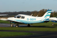 G-BEFF @ EGLG - Piper PA-28-140 at Panshanger - by Terry Fletcher