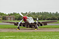 N51RR @ EGTC - North American P-51D Mustang. At Cranfield's celebration of the 50th anniversary of the College of Aeronautics in 1996. - by Malcolm Clarke