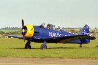 G-BKRA @ EGTC - North American T-6G Texan. As US Navy 51-15227 at the airshow in 1996 celebrating the 50th Anniversary of the Cranfield's College of Aeronautics. - by Malcolm Clarke