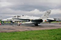 CE15-01 @ EGXW - McDonnell Douglas EF-18B Hornet. From Grupo 15, Zaragoza and seen at RAF Waddington's Photocall 94. - by Malcolm Clarke