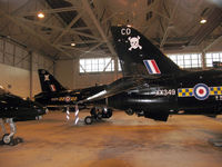 XX349 @ EGXE - British Aerospace Hawk T1W in the 100 Sqn hangar at RAF Leeming in 2004. - by Malcolm Clarke