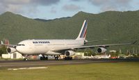 F-GLZO @ TNCM - Airfrance taxing to parking at the gates - by Daniel Jef