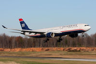 N272AY @ CLT - US Airways N272AY (FLT AWE705) from Frankfurt Int'l (EDDF) landing RWY 18C. - by Dean Heald