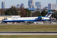 N516LR @ CLT - United Express (Mesa Airlines) N516LR (FLT ASH7094) taxiing to RWY 18C for departure to Chicago O'Hare Int'l (KORD). - by Dean Heald