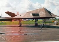 81-10798 @ MHZ - F-117A Nighthawk of 9th Fighter Squadron/49th Fighter Wing on display at the Mildenhall Air Fete of 2000. - by Peter Nicholson