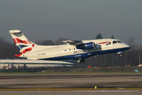 OY-NCN @ EGCC - British Airways, operated by Sun Air - by Chris Hall