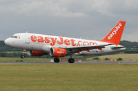 G-EZEP @ EGGW - Touching down on Runway 26. - by MikeP