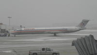 N7549A @ ICT - AA MD-82 at Wichita Airport on Christmas Eve... Snowstorm is just starting. - by aeroengineer1
