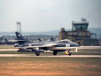 XE685 @ EGQS - Hunter GA.11 of FRADU - Fleet Requirements and Air Direction Unit - at Lossiemouth in May 1983. - by Peter Nicholson
