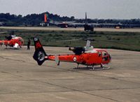 XW894 @ GREENHAM - Gazelle HT.2 of the Sharks display team of 705 Squadron at the 1979 Intnl Air Tattoo at RAF Greenham Common. - by Peter Nicholson