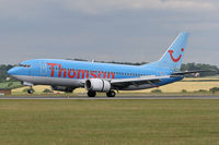G-THOG @ EGGW - Touchdown on Runway 26. - by MikeP