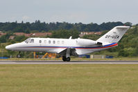 OY-UCA @ EGGW - Touchdown on Runway 26. - by MikeP