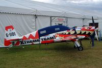 G-IIDI @ EGBP - Extra EA.300/L [047] Kemble~G 10/07/2004. Seen at the PFA Fly in 2004 Kemble UK. - by Ray Barber