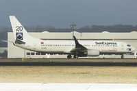 TC-SUI @ EDDR - SunExpress B737-800 taxying to the terminal - by Friedrich Becker