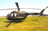 86 06 @ EGDM - MBB Bo.105P. callsign Mission BW, of the Army Aviation Weapons School - HFWS - on display at the 1992 Boscombe Down Air Tournament Intnl. - by Peter Nicholson