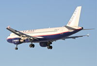 N266AV @ KORD - USA 3000 A320-214, GWY503, arriving RWY 28 KORD from MMUN (Cancun). - by Mark Kalfas