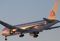 N39367 @ KORD - American Airlines Boeing 767-323, AAL83, arriving KORD RWY 28 from EDDF (Frankfurt). - by Mark Kalfas