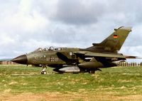 45 87 @ EGQS - Tornado IDS of JBG-34 taxying to the active runway at Lossiemouth in April 1996. - by Peter Nicholson